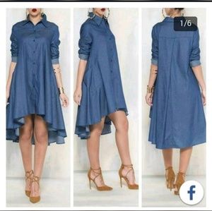 Hot 2 Death Hi Low denim dress
